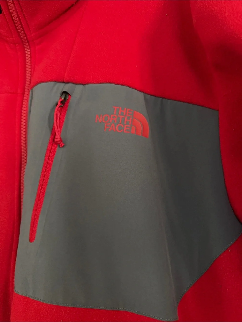 The North Face Men's Red and Grey Jacket size XL